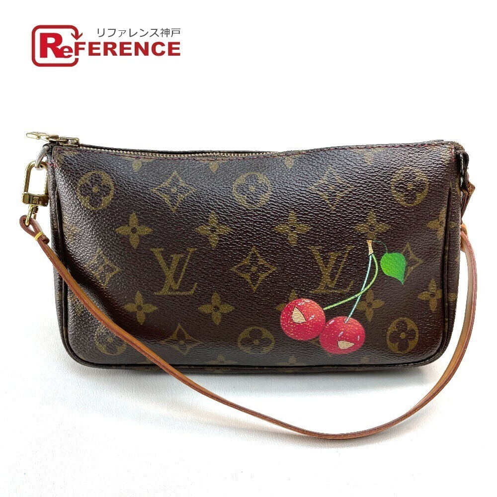 Louis Vuitton Monogram Cherry Pochette Accessoires Case Pouch Clutch Canvas